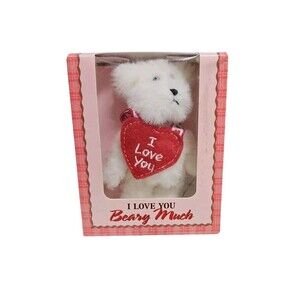 Boyds Bears I Love You Beary Much Bear Miniature 3" Valentine Bear & Booklet